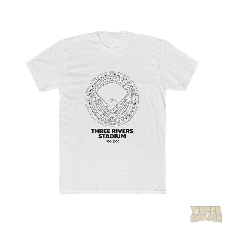 Pittsburgh Pirates Three Rivers Stadium Cotton Crew T-Shirt T-Shirt Printify Solid White S 