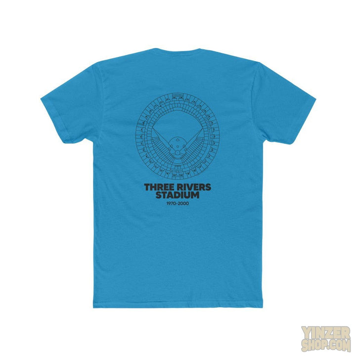 Pittsburgh Pirates Three Rivers Stadium T-Shirt Print on Back w/ Small Logo T-Shirt Printify   