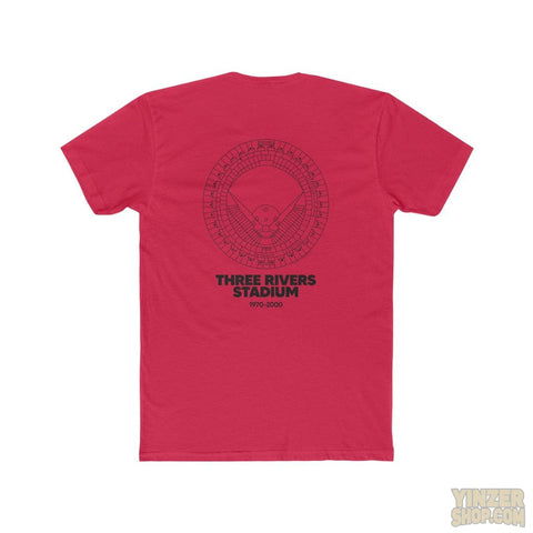 Pittsburgh Pirates Three Rivers Stadium T-Shirt Print on Back w/ Small Logo T-Shirt Printify   