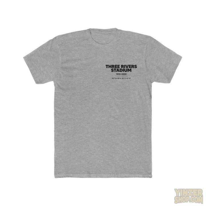 Pittsburgh Pirates Three Rivers Stadium T-Shirt Print on Back w/ Small Logo T-Shirt Printify Heather Grey S 