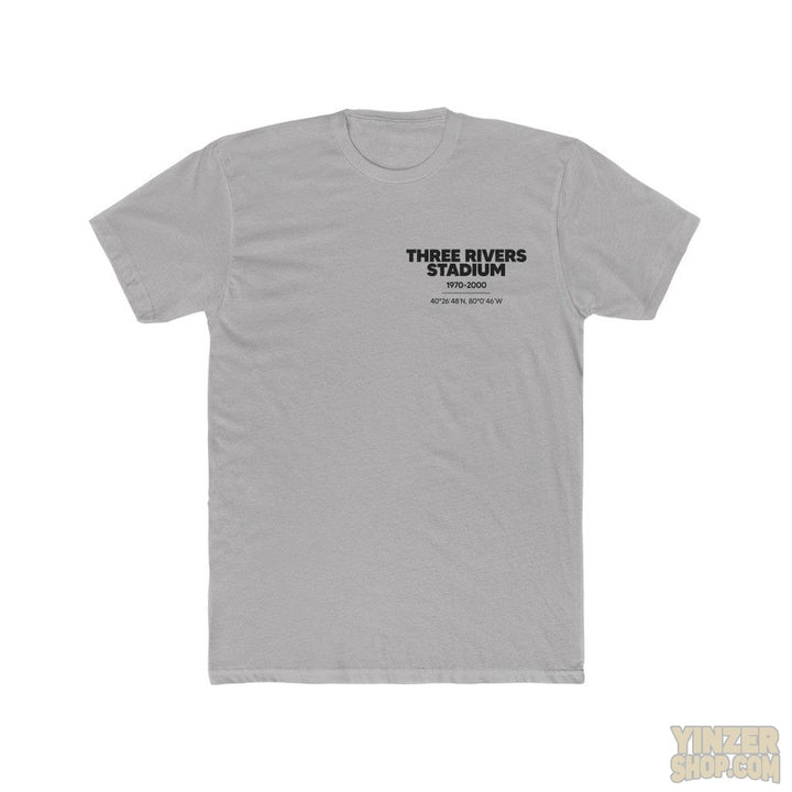 Pittsburgh Pirates Three Rivers Stadium T-Shirt Print on Back w/ Small Logo T-Shirt Printify Solid Light Grey S 