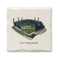 Pittsburgh PNC Park Ceramic Drink Coaster by The Doodle Line Coaster - YinzerShop