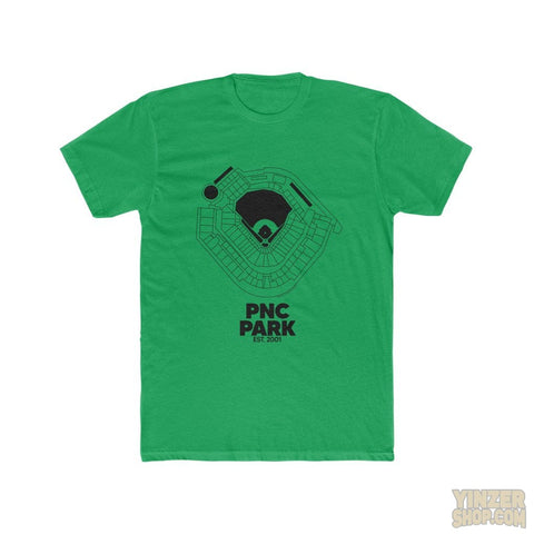 Pittsburgh PNC Park Cotton Crew Tee T-Shirt Printify Solid Kelly Green S 