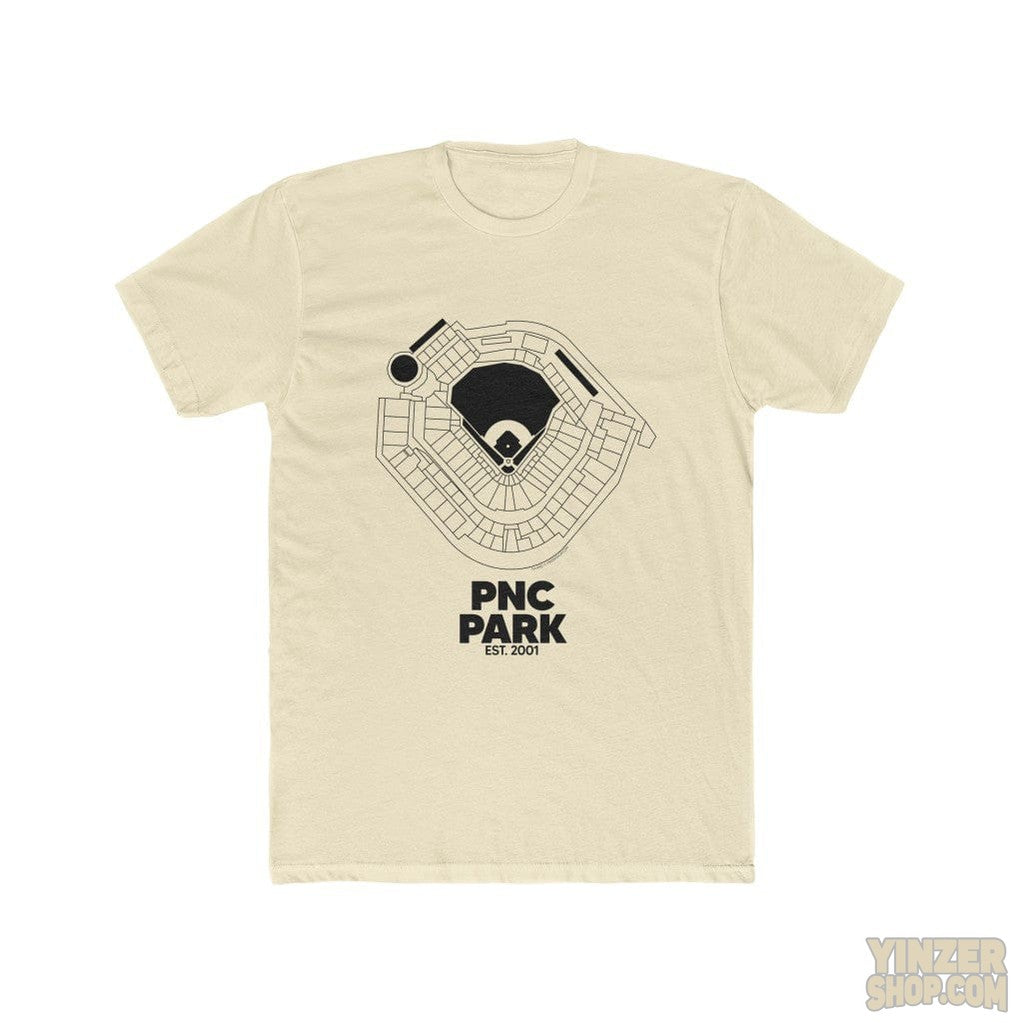 Pittsburgh PNC Park Cotton Crew Tee T-Shirt Printify Solid Natural S 