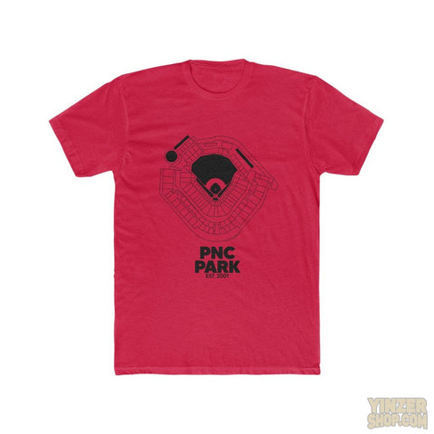 Pittsburgh PNC Park Cotton Crew Tee T-Shirt Printify Solid Red S 