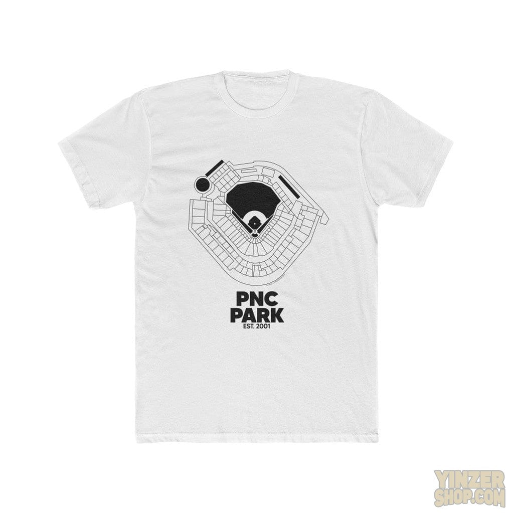 Pittsburgh PNC Park Cotton Crew Tee T-Shirt Printify Solid White S 