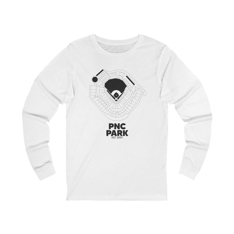 Pittsburgh PNC Park Tee - Premium Fitted Long Sleeve Shirt | Lightweight Cotton Long Sleeve Shirt - YinzerShop