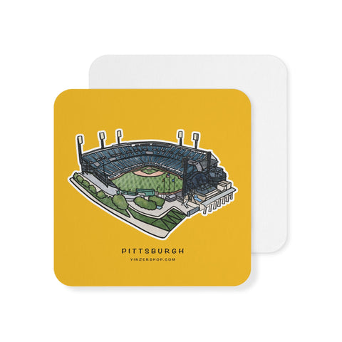 Pittsburgh PNC Park Traditional Pulp Hardboard Paper Bar Coasters (50 or 100 pcs) Home Decor - YinzerShop