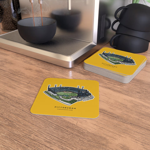 Pittsburgh PNC Park Traditional Pulp Hardboard Paper Bar Coasters (50 or 100 pcs) Home Decor - YinzerShop