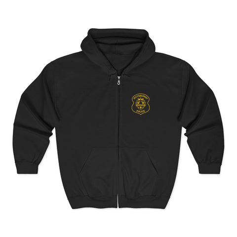 Pittsburgh Police Sweatshirt - Unisex Heavy Blend™ Full Zip Hooded Sweatshirt Gildan 18600 Hoodie - YinzerShop