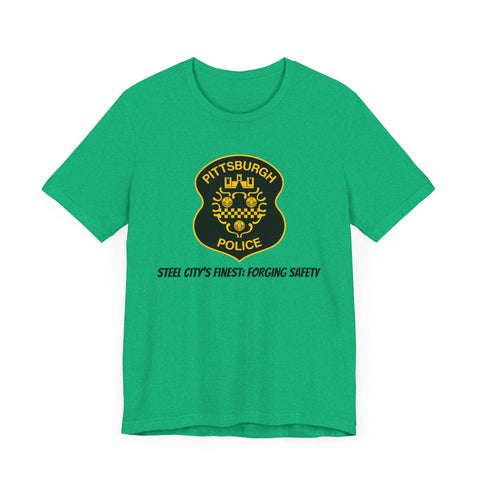 Pittsburgh Police T-Shirt – Badge Graphic Tee | Official Police Merchandise, Comfort Fit T-Shirt - YinzerShop