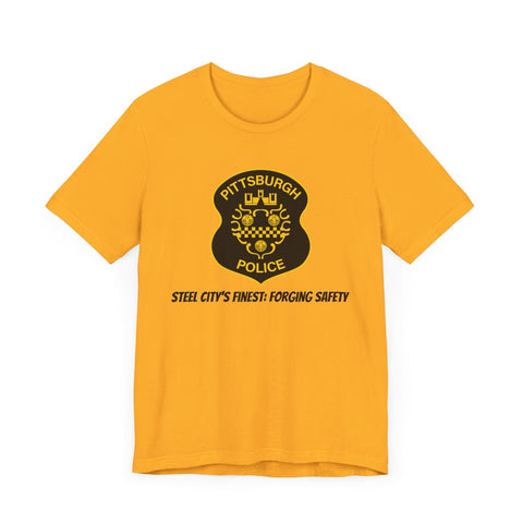 Pittsburgh Police T-Shirt – Badge Graphic Tee | Official Police Merchandise, Comfort Fit T-Shirt - YinzerShop