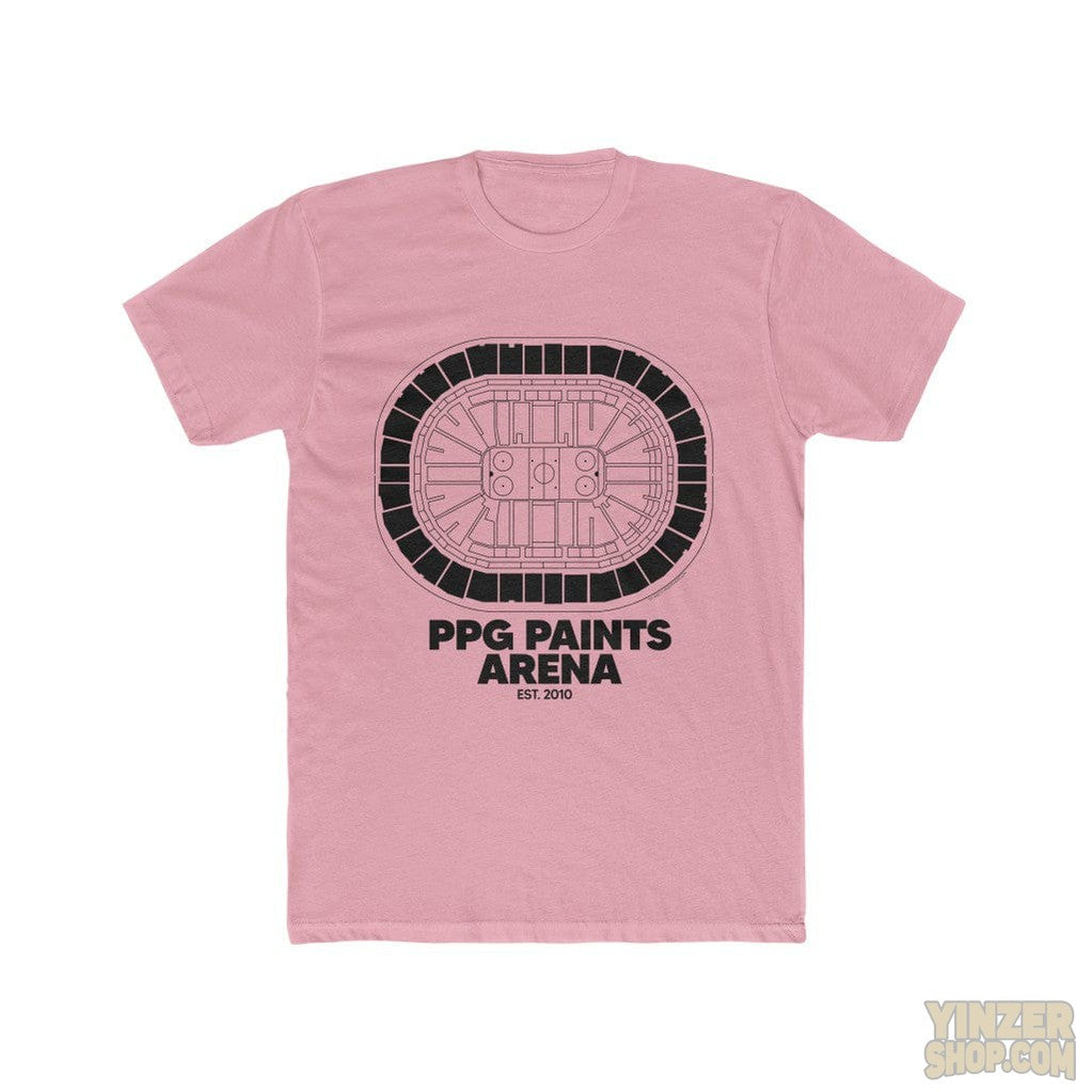 Pittsburgh PPG Paints Arena Cotton Crew Tee T-Shirt Printify Solid Light Pink S 