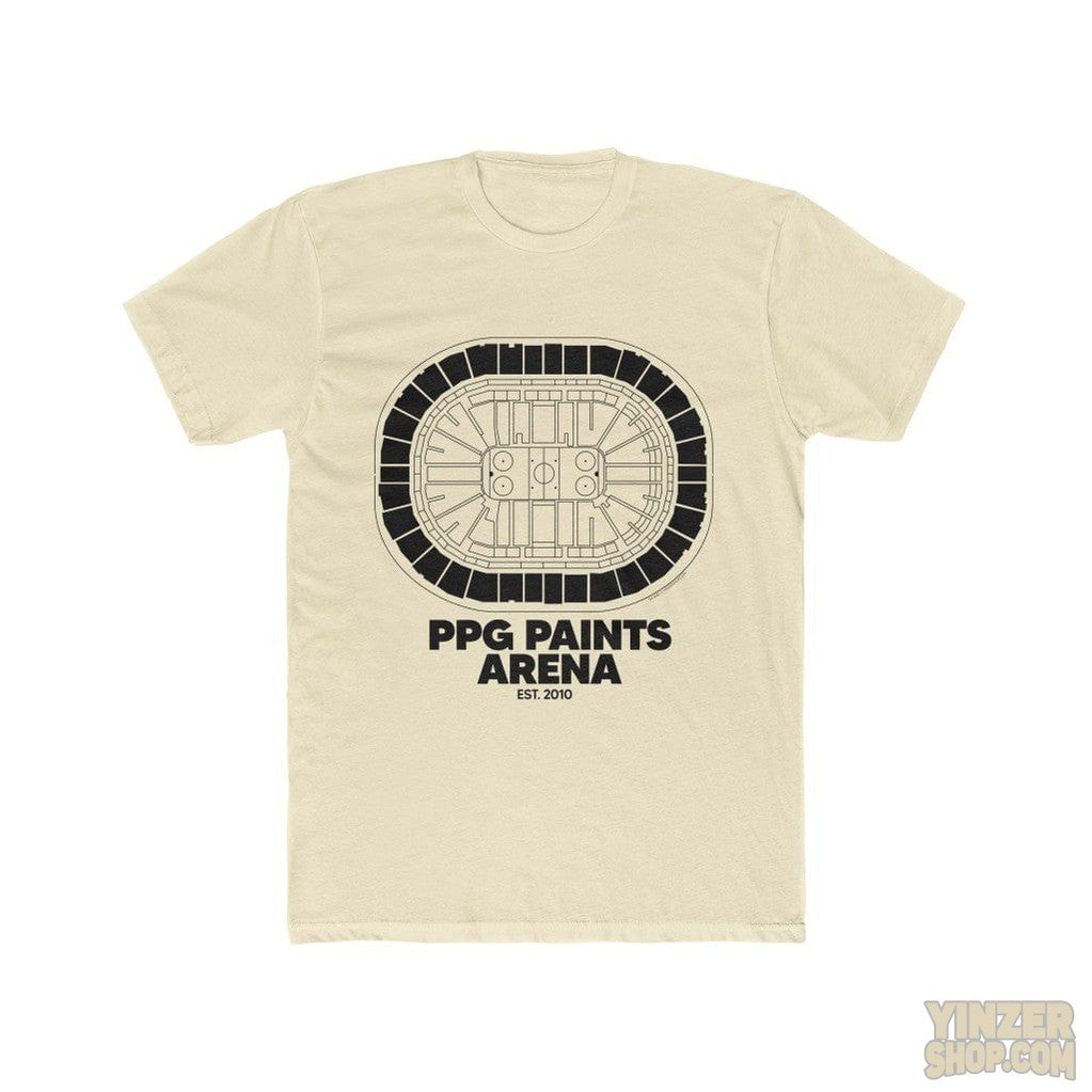 Pittsburgh PPG Paints Arena Cotton Crew Tee T-Shirt Printify Solid Natural S 