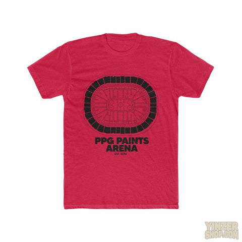 Pittsburgh PPG Paints Arena Cotton Crew Tee T-Shirt Printify Solid Red S 