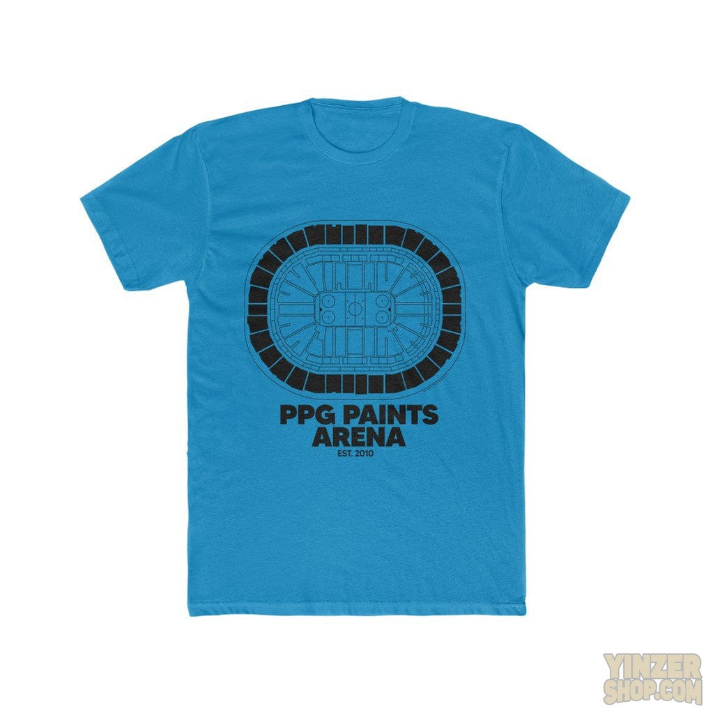 Pittsburgh PPG Paints Arena Cotton Crew Tee T-Shirt Printify Solid Turquoise S 