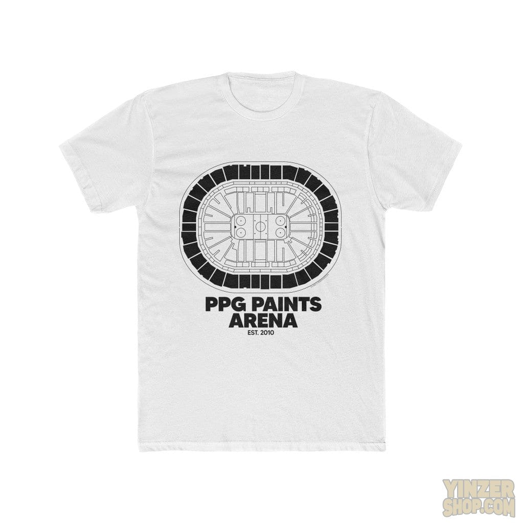 Pittsburgh PPG Paints Arena Cotton Crew Tee T-Shirt Printify Solid White S 