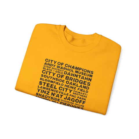 Pittsburgh Profile - Heavy Blend™ Crewneck Sweatshirt Sweatshirt - YinzerShop