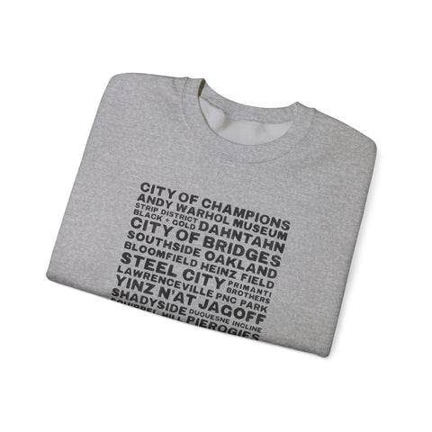 Pittsburgh Profile - Heavy Blend™ Crewneck Sweatshirt Sweatshirt - YinzerShop