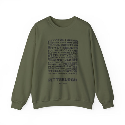Pittsburgh Profile - Heavy Blend™ Crewneck Sweatshirt Sweatshirt - YinzerShop