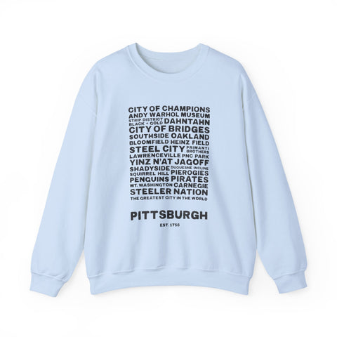 Pittsburgh Profile - Heavy Blend™ Crewneck Sweatshirt Sweatshirt - YinzerShop