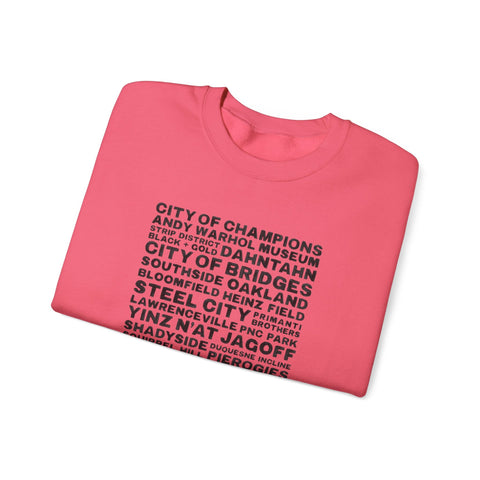 Pittsburgh Profile - Heavy Blend™ Crewneck Sweatshirt Sweatshirt - YinzerShop
