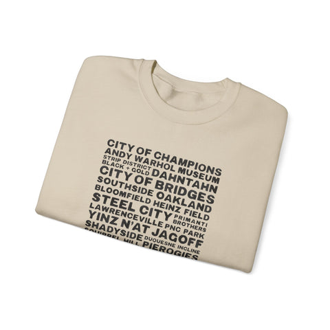 Pittsburgh Profile - Heavy Blend™ Crewneck Sweatshirt Sweatshirt - YinzerShop