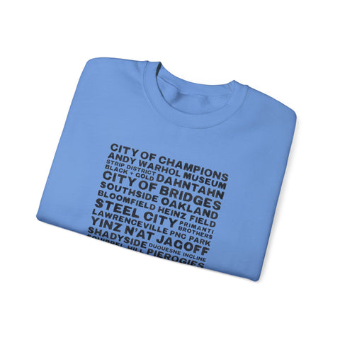 Pittsburgh Profile - Heavy Blend™ Crewneck Sweatshirt Sweatshirt - YinzerShop
