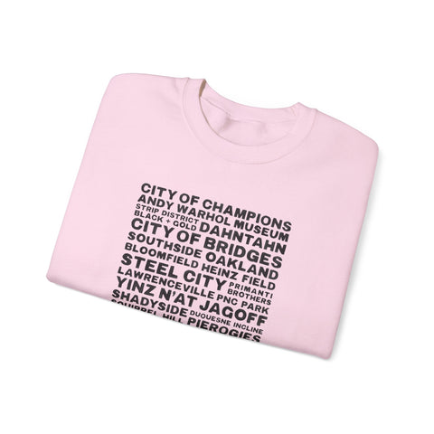 Pittsburgh Profile - Heavy Blend™ Crewneck Sweatshirt Sweatshirt - YinzerShop