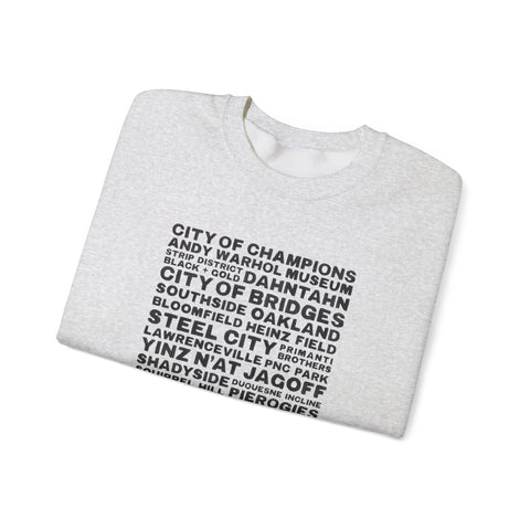 Pittsburgh Profile - Heavy Blend™ Crewneck Sweatshirt Sweatshirt - YinzerShop