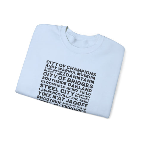 Pittsburgh Profile - Heavy Blend™ Crewneck Sweatshirt Sweatshirt - YinzerShop