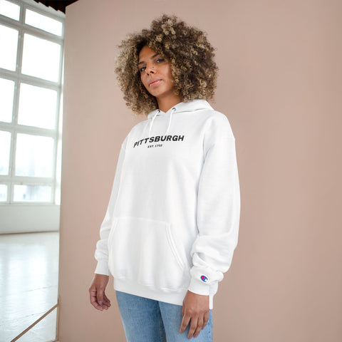 Pittsburgh Profile - Print on back - Champion Hoodie Hoodie - YinzerShop