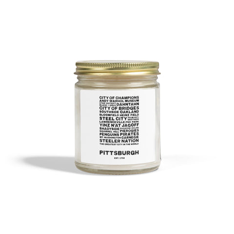 Pittsburgh Profile Scented Candle — Coconut Apricot Wax (4oz & 9oz) Home Decor - YinzerShop