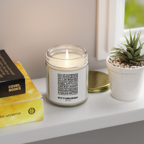 Pittsburgh Profile Scented Candle — Coconut Apricot Wax (4oz & 9oz) Home Decor - YinzerShop