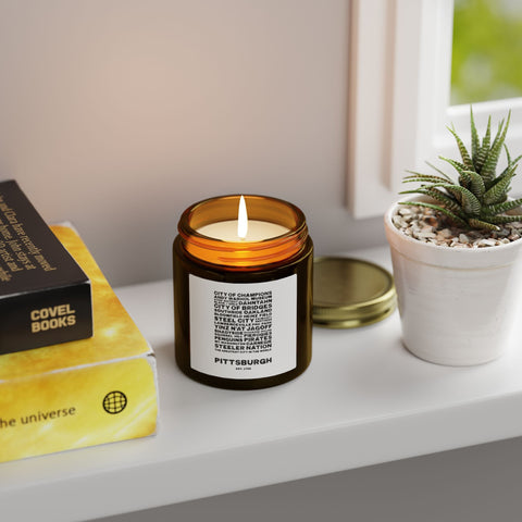 Pittsburgh Profile Scented Candle — Coconut Apricot Wax (4oz & 9oz) Home Decor - YinzerShop