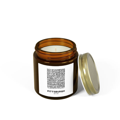 Pittsburgh Profile Scented Candle — Coconut Apricot Wax (4oz & 9oz) Home Decor - YinzerShop