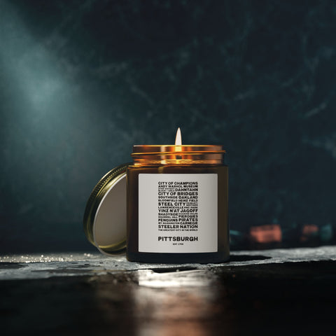Pittsburgh Profile Scented Candle — Coconut Apricot Wax (4oz & 9oz) Home Decor - YinzerShop
