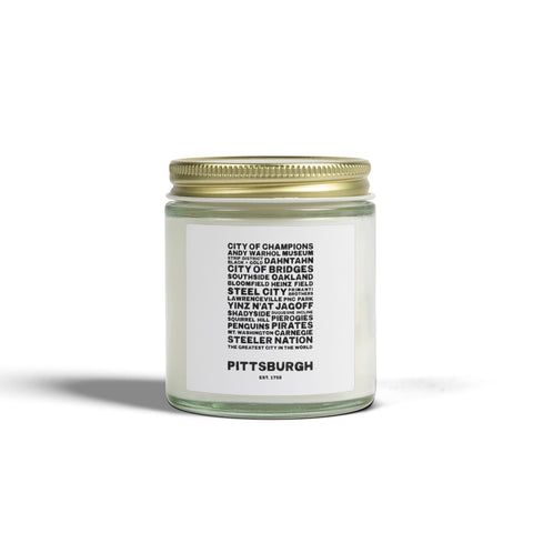 Pittsburgh Profile Scented Candle — Coconut Apricot Wax (4oz & 9oz) Home Decor - YinzerShop