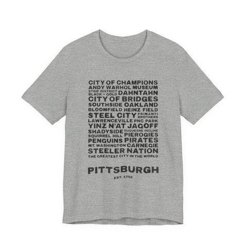 Pittsburgh Profile - Unisex Jersey Short Sleeve Tee T-Shirt - YinzerShop