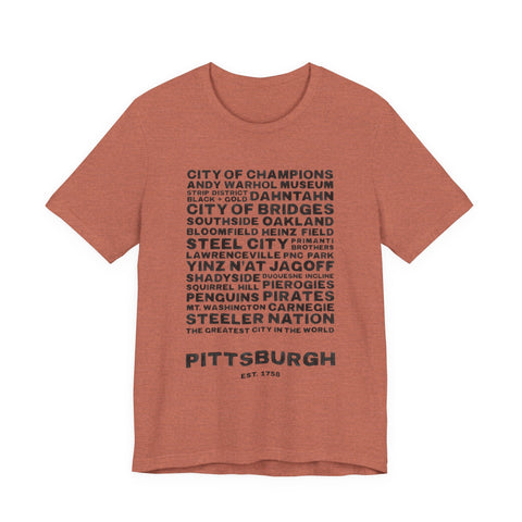 Pittsburgh Profile - Unisex Jersey Short Sleeve Tee T-Shirt - YinzerShop
