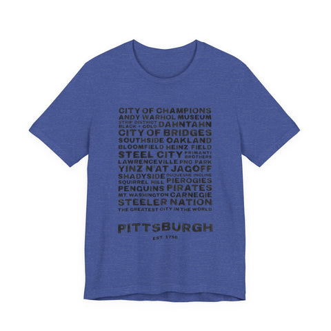 Pittsburgh Profile - Unisex Jersey Short Sleeve Tee T-Shirt - YinzerShop