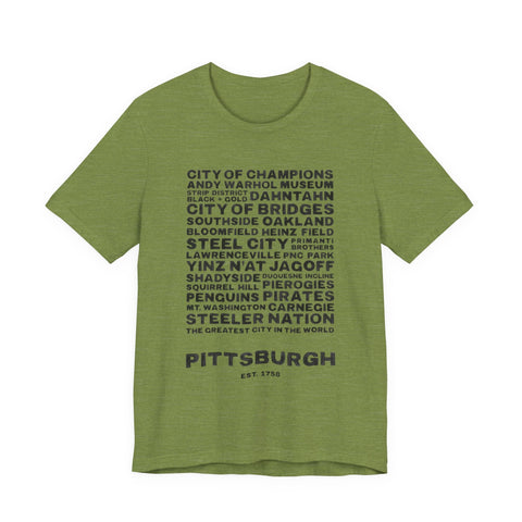 Pittsburgh Profile - Unisex Jersey Short Sleeve Tee T-Shirt - YinzerShop