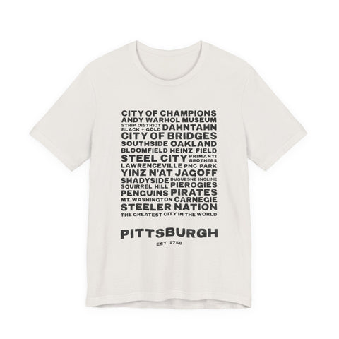 Pittsburgh Profile - Unisex Jersey Short Sleeve Tee T-Shirt - YinzerShop
