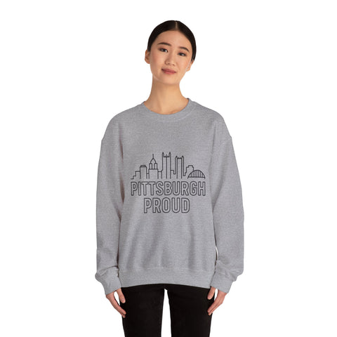 Pittsburgh Proud - Heavy Blend™ Crewneck Sweatshirt Sweatshirt - YinzerShop