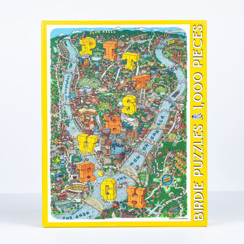 Pittsburgh Puzzle - 1000 Piece Jigsaw Featuring Mario Zucca Art | Urban Steel City Challenge Jigsaw Puzzles - YinzerShop