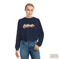 Pittsburgh Retro Design Women's Cropped Fleece Pullover Sweatshirt Printify   