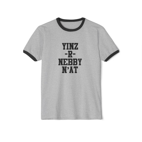 Pittsburgh Ringer T-Shirt - Yinz R Nebby, N'at Classic Fit Cotton Tee T-Shirt - YinzerShop