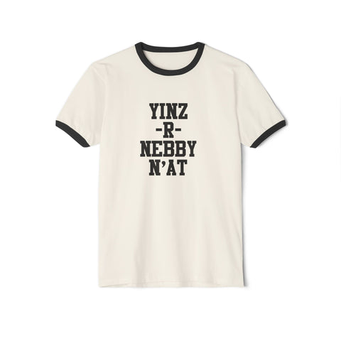 Pittsburgh Ringer T-Shirt - Yinz R Nebby, N'at Classic Fit Cotton Tee T-Shirt - YinzerShop