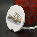 Pittsburgh Roberto Clemente Bridge Soapstone Car Coaster - Set of 2 Home Decor - YinzerShop