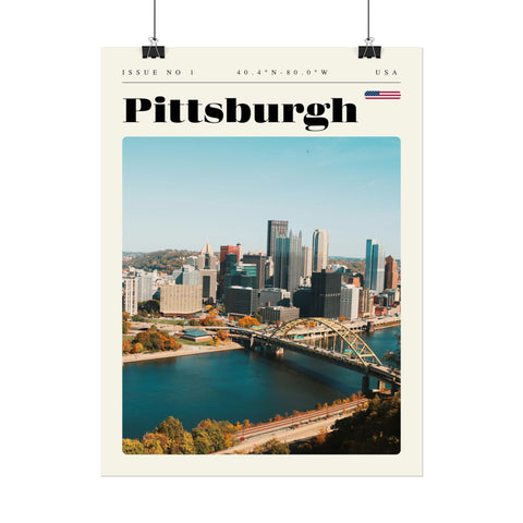Pittsburgh Rolled Poster – Urban Decor Print on Archival Fine Art Paper Poster - YinzerShop